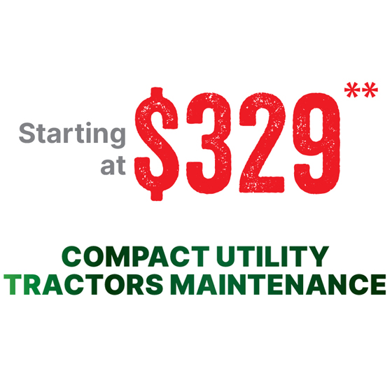 $329 Compact tractor maintenance