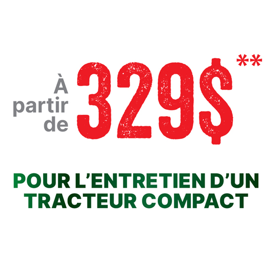 329$ entretien d'un tracteur compact